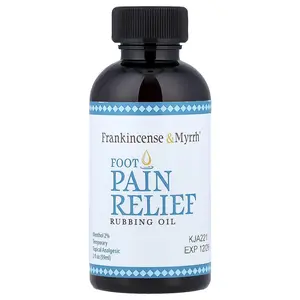Frankincense & Myrrh Foot Pain Relief Rubbing Oil, 2 fl oz (59 ml) | HSA/FSA Eligible
