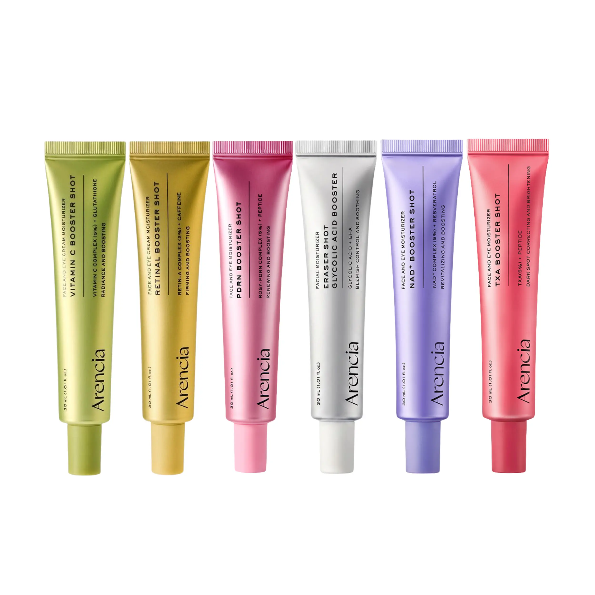 [Arencia] Booster Shot / Eraser Shot - Vitamin C Booster Shot, Retinal Booster Shot, PDRN Booster Shot,  Glycolic Acid Booster, NAD+ Booster Shot, TXA Booster Shot - Radiance and Boosting, Firming and Boosting, Renewing and Boosting