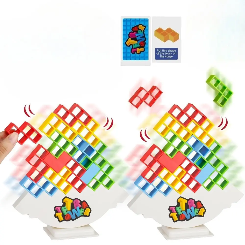 Balanced Stacking Tower Board Game - 16/32/48pcs, Family Gathering Desktop Puzzle, Fine Motor Skills Exercise, Birthday Gift (Toys & Hobbies, Classic Novelty Stress Relief Toy)