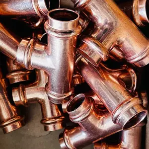 10-Pack 1/2 Inch Copper Press Tee Fittings