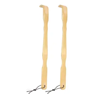 2 Pack Wooden Bamboo Back Scratcher, 17 Inch Long Handle Back Scratchers for Adults Men Women, with Beautiful Gift Packaging