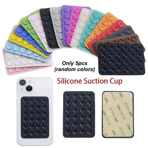5pcs Mixed Color Smartphone Suction Cup Phone Case Mount, Gifts for Boyfriend, Universal Self Adhesive Phone Stand, Phone Holder for Iphone & Android, Smartphone Accessories, Silicone Phone Holder