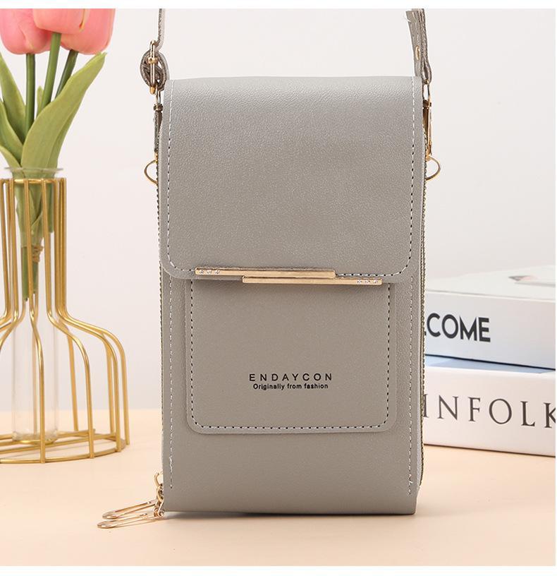 Touchscreen Sensitive Phone Bag with Multiple Colors, Use Phone Without Taking It Out, Clear Window Crossbody Purse with 3 Card Slots & Secure Dual Zipper Wallet