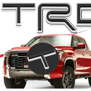 Generic Front Grille TRD Letters Compatible for Tundra 2022 2023 2024 2025 Front trd emblem ABS Plastic Selfadhesive Inserts Not Decals