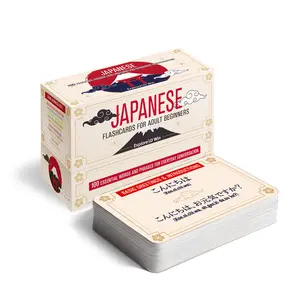 Japanese Flashcards for Adult Beginners: 100 Essential Words and Phrases for Everyday Conversation: Speak Japanese in 30 Days! Portable Wooden