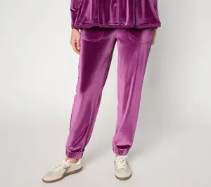 LOGO by Lori Goldstein Regular Velvet Jogger