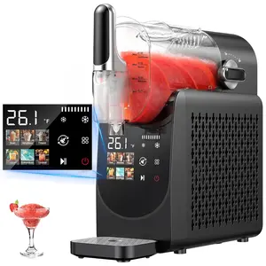 Slushie Machine No Ice Needed Auto-Clean Slushy Machine for Home with Digital Display and Multiple Flavor Options