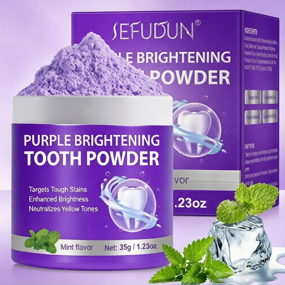 Sefudun Fresh Tooth Powder, Teeth Brightening Powder, Gentle Non-Irritating Dental Care, Improves Teeth Color, Perfect Gift for Holidays, 35g