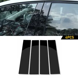 For 2004-2021 F150 Super Crew Cab B Pillar Posts Set 4pcs Door Trim Cover F-150