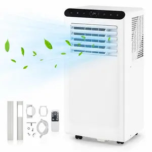 Portable Air Conditioner 8000 BTU, 3-in-1 AC Unit with Fan & Dehumidifier, Cools Up to 450 Sq. Ft, Quiet Operation, Auto Evaporative No Drainage, Remote Control, 24H Timer, Easy Install