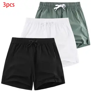 Men’s summer lightweight ice silk casual shorts, loose fit, quick-drying—ideal for running, fitness, swimming, and training; available in multiple colors, versatile and comfortable.