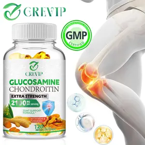 GREVIP-Glucosamine Chondroitin with MSM, Turmeric and Boswellia, Joint Supplement-120/60 Vegetarian Capsules