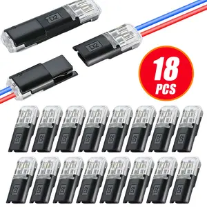40pcs/18pcs Quick Wire Terminal Set, No Stripping Wire Connector, 2/3/5 Hole Splicer + D2 Adapter, 28-14awg Soft Hard Wire Universal