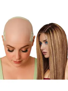 Women's Non-Slip hd Wig Cap Adjustable Secure Fit No Glue Reusable High Definition Lace Cap with Hairband Suitable for Lace Front Wigs
