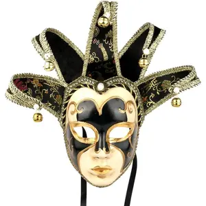 Venetian Comedy Mask Exquisite Decoration Jester  for Party Holloween