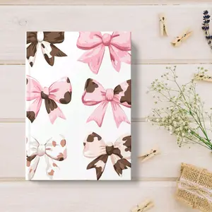 Pink Bow Journal - Featuring Elegant Pink and Brown Bows Design