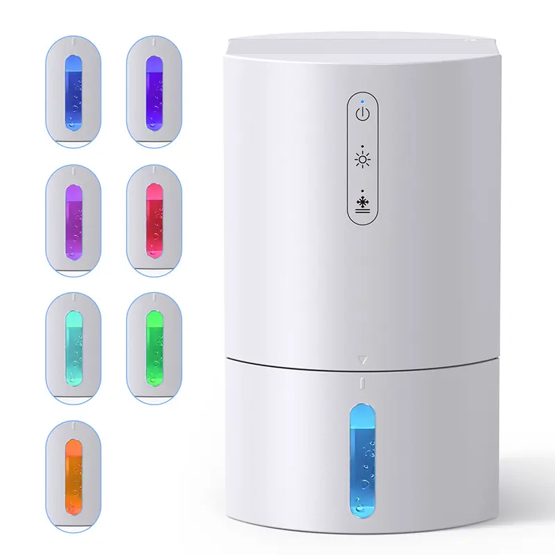 Upgraded 1000ml (33.8oz) Household Dehumidifier for Home, Low Noise Fan, Auto Shutoff, Defrost, Energy Saving, Moisture Removal, Ambient LED, Bathroom Use, Indoor Use, Suitable for 330sq ft Bedroom