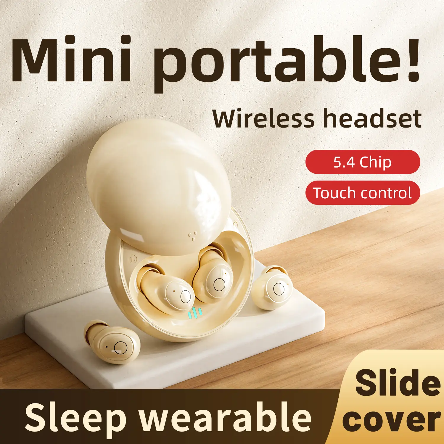 Invisible Mini Earbuds Wireless Bluetooth, Low Profile Micro Smallest Tiny Discreet Hidden Earbuds for Work, Small Headphones, Invisible Sleep Wireless Earphone IPX5 Waterproof for Small Ear Canals Visit the Xmenha Store silent party 3d music Headset ANC