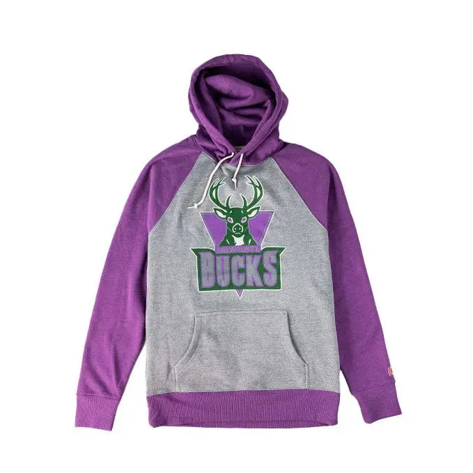 Homage HWC '93 Color Block Milwaukee Bucks Hooded Sweatshirt