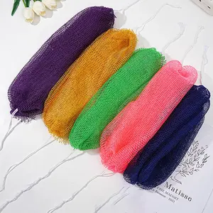 Exfoliating African Bath Sponge Long Net Washcloth for Body Deep Cleansing Dead Skin Remover Back Scrubber