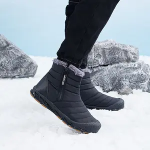 Winter Thermal Snow Boots for Men Waterproof Slip Resistant Outdoor Hiking Shoes with Warm Fleece Lining Comfortable Insulated Mens Winter Boots for Cold Weather