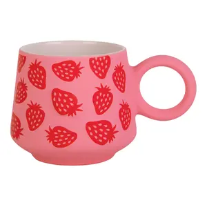 Pink Strawberry Mug | Soft Touch