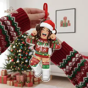 Personalized Gamer Roblox Acrylic Ornament Temp, Christmas Tree Decoration, Decor Home, 2D Flat