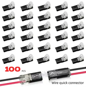 Double-Wire Plug-in Connector Led Light StripConnectors 2 Pin,Led Strip Lights Connectors LowVoltage Wire Connector with Locking Buckle,FastConnect Plugs Led Connectors for Strip Lights-YY.lead strip automotive wiring electricity