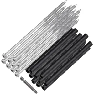 10 Pieces 7" Gutter Screws with Ferrules and Driving Tool for Eave Gutters Fastening, Fixing, Replacing or Gutter Guards Sagging Solution
