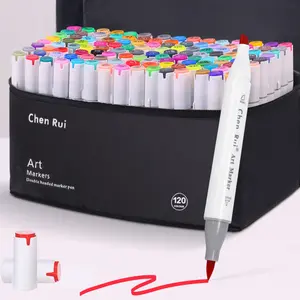 48/60/80/120/168 Colors Marker Pen Set, Alcohol Markers Set, With Bleeding-Proof Drawing Mat, Brush&ChiselDual Tips Art Markers for Coloring,Sketching,Card Making and DIY Patinting-for Adults and Students -Refillable