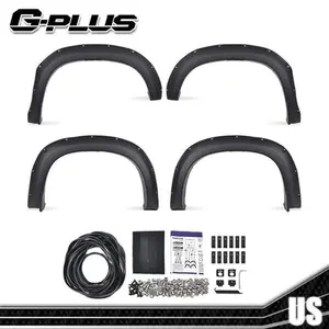 4Pcs Pocket Style Black Fender Flares Fit For 2019-2021 Chevy Silverado 1500