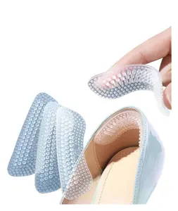 Silicone Heel Stickers Heels Grips for Women Men Heel Cushions Inserts Pads Foot Heel Care for High Heels, Flats, and Casual Shoes etc, Stop Heel Pain and Blisters(S/XL-Transparent)