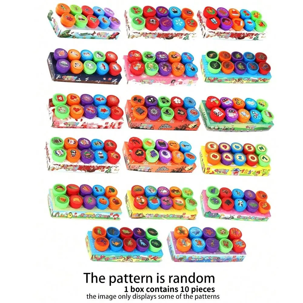 Cartoon Animal Pattern Stamp Set, Colorful Stamp with Storage Rack, DIY Scrapbooking & Stamping Supplies, Crafts Kit for Party Gift & Small Gift Filler, Craft Kits