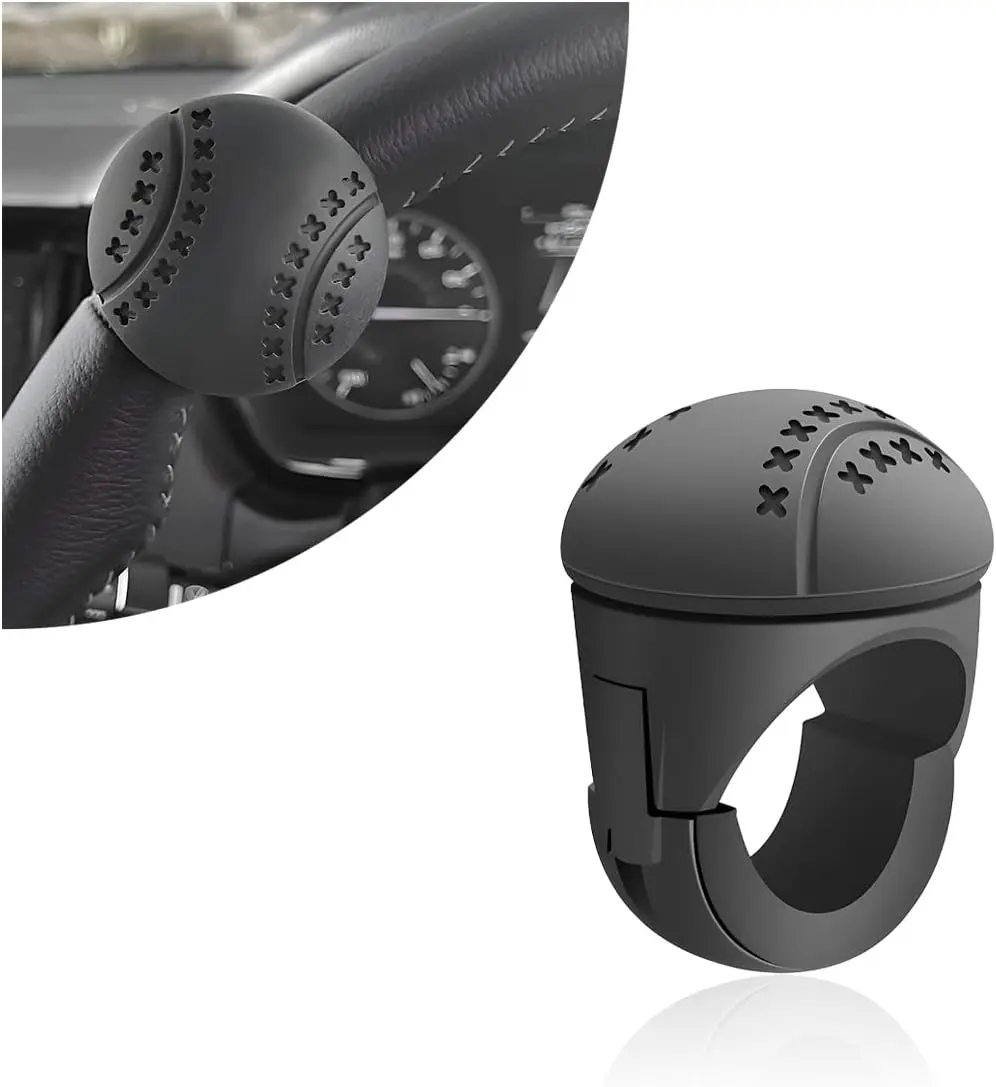 360° Rotation Steering Wheel Knob & One-Hand Booster Ball - Labor-Saving Must-Have for Easy Parking and Tight Turns on Trucks, Cars, SUVs. A Vital Accessory for Truckers, Farmers, and Novice Drivers