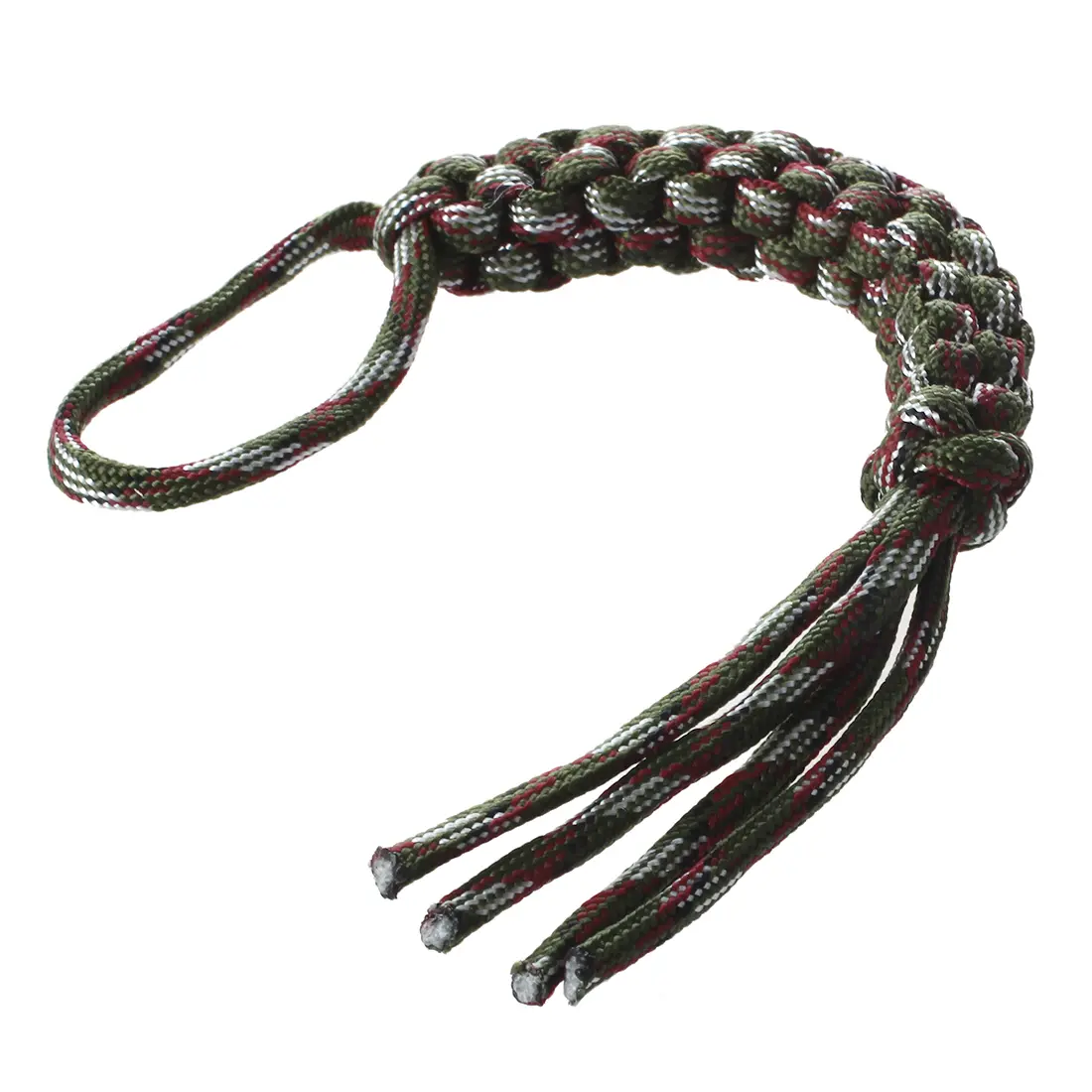 High Quality Camo Print Lanyard - 24cm Square Weave Woodland Digital Design, Unisex Multi-Use Looped Strap, Compatible with Knives, Outdoor Gadgets, Flashlights, Keys