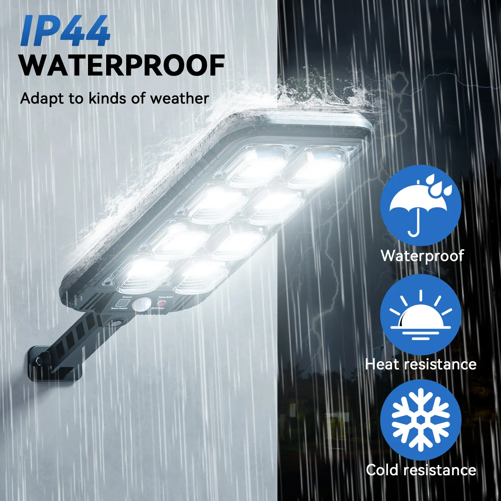 Compact Design Outdoor Garden Light - Motion Sensor, Remote Control, 3 Lighting Modes - Outdoor Landscape Lighting, Patio Decor, Outside House Lights, Backyard Lights Outdoor