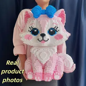 4500pcs Fox 3D Puzzle Building Block Diy Puzzle Animal Shape Puzzle Creative Decoration, Birthday/halloween/festive Gift, Desk Placement Ornament