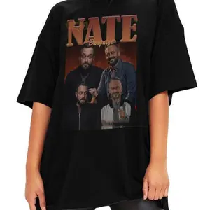 Nate Bargatze Graphic Cotton T-Shirt- Unisex Tee Tshirt Casual Menswear