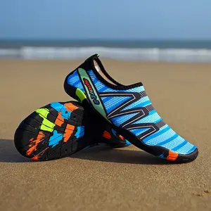 Vibrant Unisex Lightweight Spandex-Mesh Sport Aqua Socks - Quick-Dry, True-to-Size Barefoot Water Shoes with Rubber Grip for Beach, Surf,summervibes