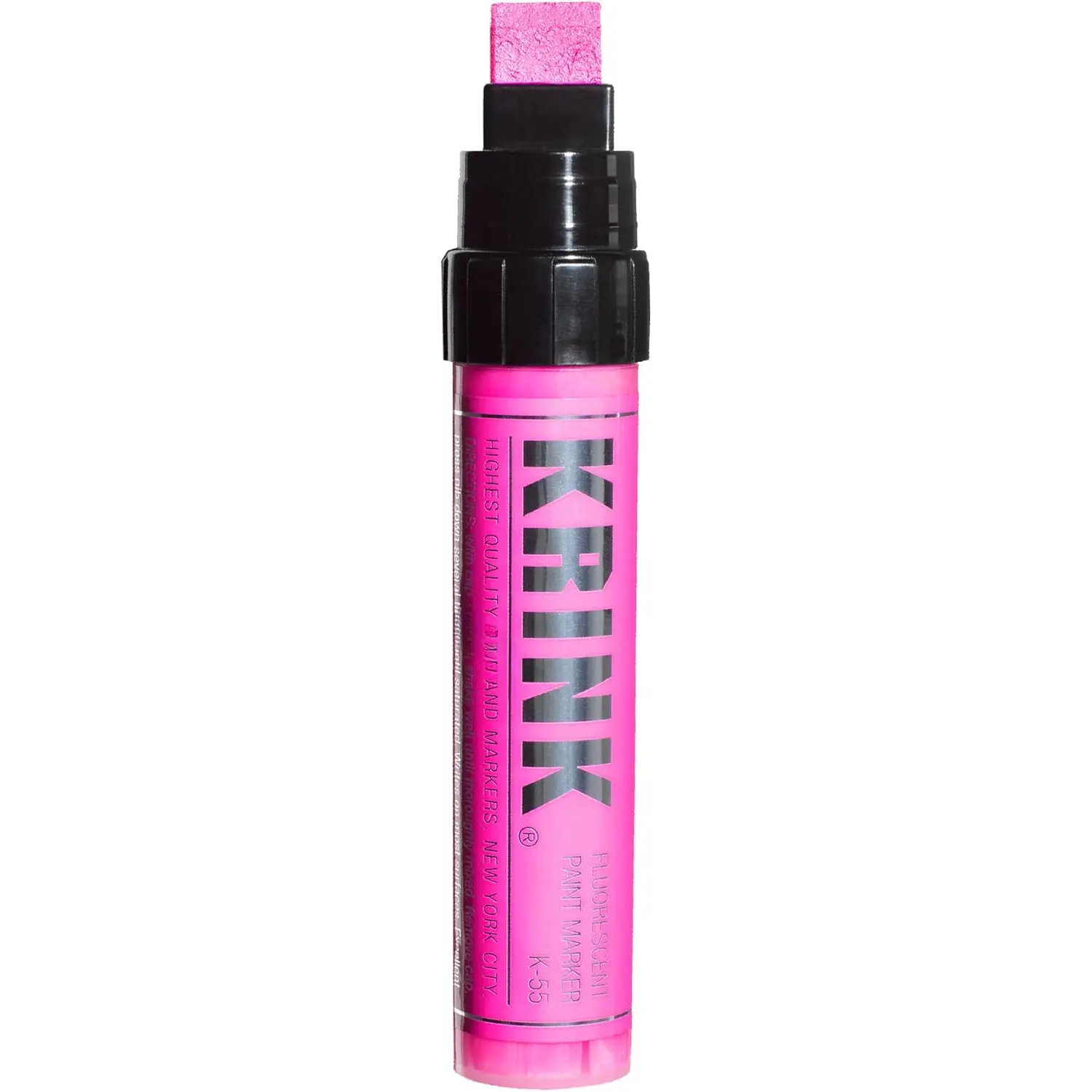 K-55 Fluorescent Pink  Marker-Vibrant and Opaque Fine Art   Pens for Smooth Surfaces-  Markers for Metal Paper and Painted Surfaces-Graffiti Markers for Signs
