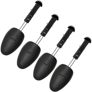2 Pairs Plastic Shoe Tree Stretcher Shaper for Men (Black)
