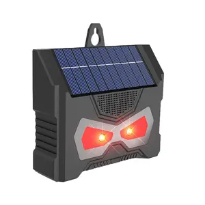 Ultrasonic Animal Repeller Solar Powered, Motion Activated Pest Control with LED Flashing Light, Waterproof Outdoor Repellent for Deer, Raccoons, Rabbits & Rodents