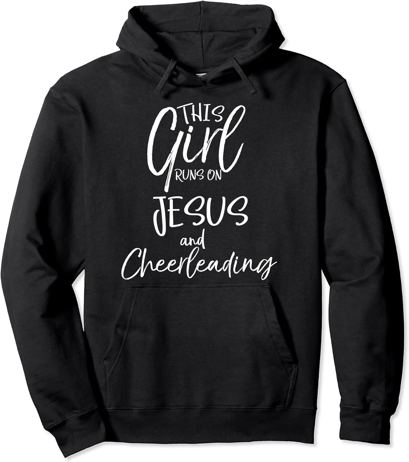 Cheerleader Gift This Girl Runs on Jesus and Cheerleading Pullover Hoodie - Dakotamc Shop 50B07QNH8RFF