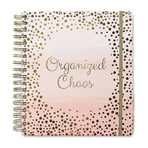 Votum 18-Month Day Large Planner, 2024-2025, Daily, Weekly & Monthly, January - June, Organized Chaos - Appointment Book with 3 Sticker Sheets, Twin-Ring Binding, Notes Pages - School & Work Planner for Events
