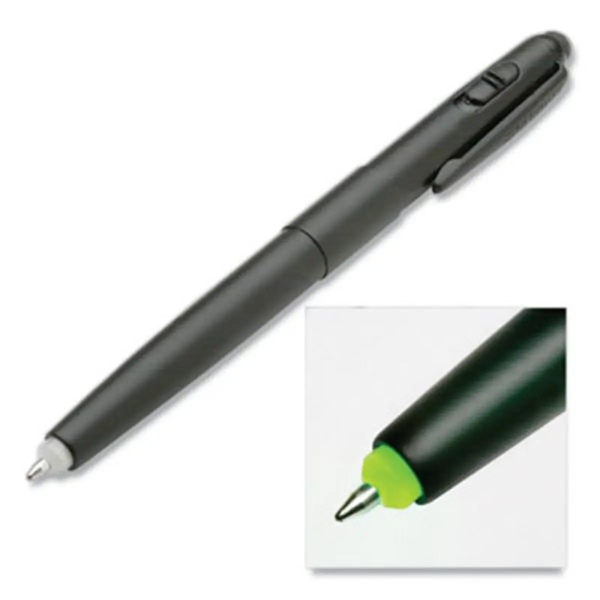 Skilcraft Luminator Durable Multifunction Ballpoint Pen & Flashlight, 1 mm Medium Point, Retractable, Green LED, Black Barrel, Durable Pen, Multifunction Pen