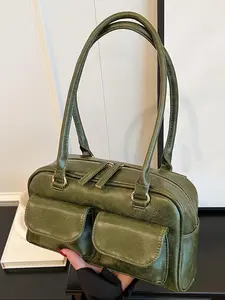 Women's Elegant Retro Shoulder Bag, Fashionable Solid Color Underarm Bag for Daily Used, Casual Trendy Versatile High-quality Daily Commuting Bag, Crossbody Shoulder Bag, Elegant Commuter Bag