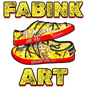 Rockstar Flames Low Canvas Sneakers for Men - Closed