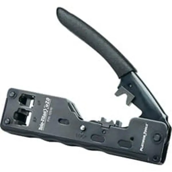 Platinum Tools 12516C Tele-TitanXg 2.0 CAT6A & 10Gig Crimp Tool - Compact and Rugged Design, Finger Grooves, Gun-Style Lock, Non-Slip Handle, Dual Function