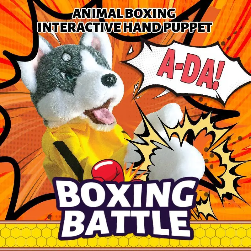 A-Da! Animal Boxer Fun Unisex Puppet, Kids' Interactive Classic Novelty Stress Relief Toy - Black Friday Pick, Boxing Battle