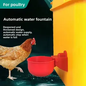 Leakproof Automatic Chicken Waterer Cups, Gravity Fed Poultry Drinking Bowl for Duck Goose Quail Pigeon, Easy Install Backyard Farm Supplies